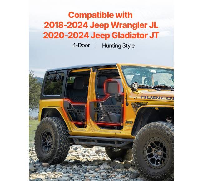 keturių durų jeep wrangler tube durys 2018-20241