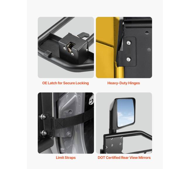 keturių durų jeep wrangler tube durys 2018-20243