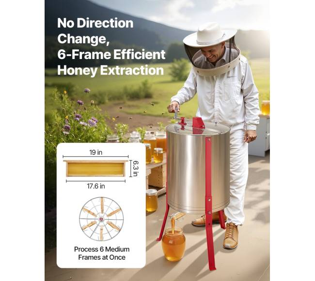 Rankinis medaus ekstraktorius 6 rėmų1