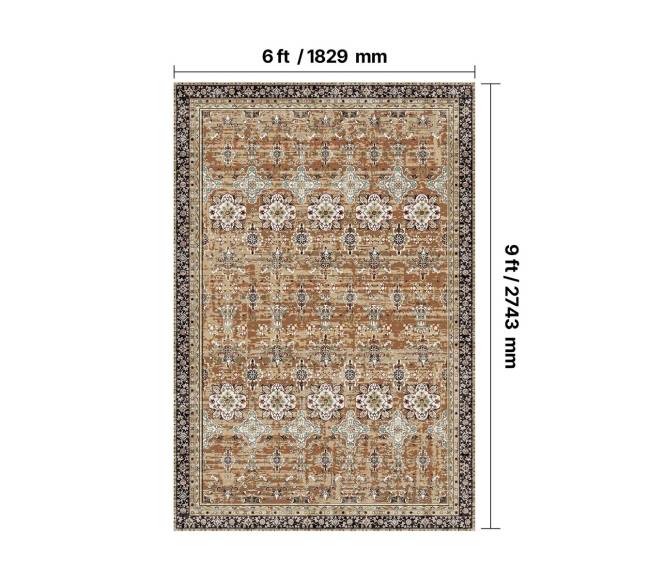 Didelis kilimas 6x9 pėdų ant slydimo vidaus naudojimui2