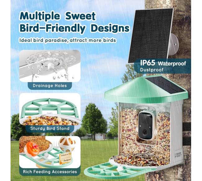 Išmani saulės lesyklėlė su kamera5