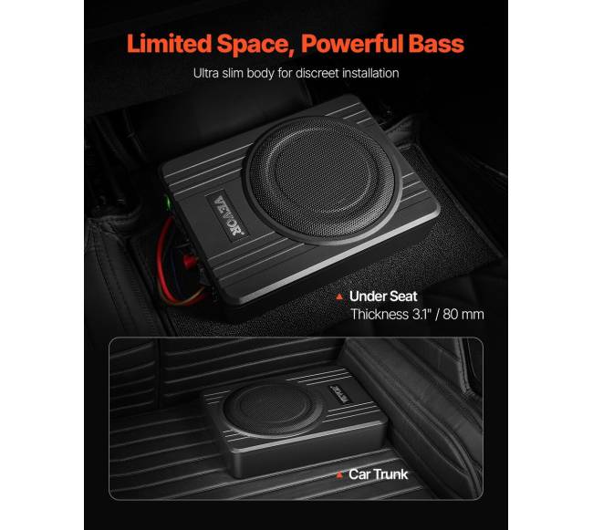 10 colių po sėdyne automobilio žemų dažnių garsiakalbis1