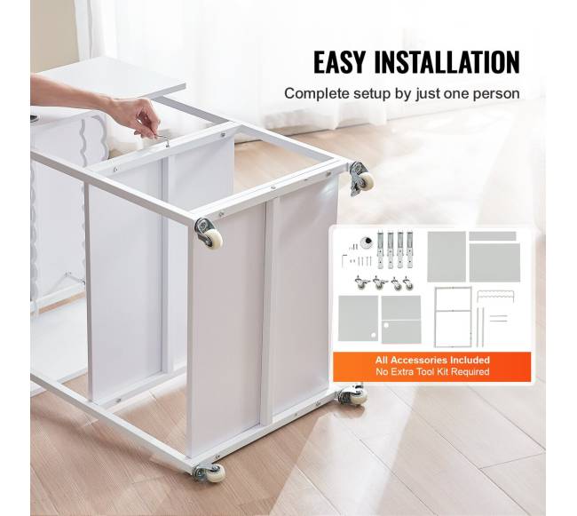 trijų lygių šilumos presas su ratukais baltas5