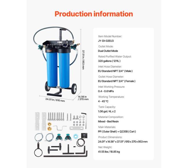 Bekalkis dejonizuoto vandens automobilių plovimo sistema6