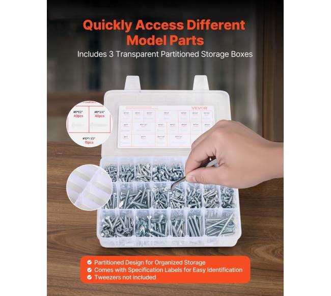 2250 vnt. varžtų ir veržlių rinkinys M3 M4 M54