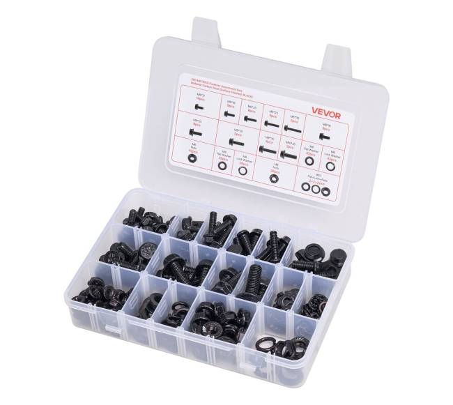 280 dalių veržlių ir varžtų rinkinys M6 M8 M108