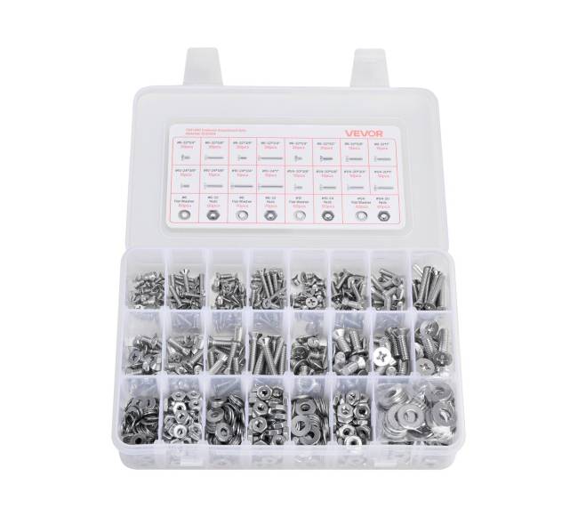 720 dalių varžtų ir veržlių rinkinys baldams0