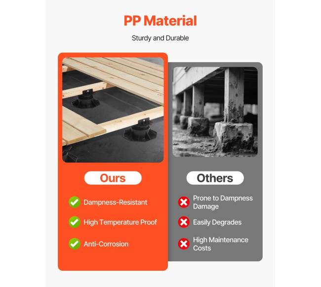 12 vienetų reguliuojama terasos atrama4