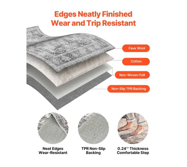 Didelis kilimas 243 x 305 cm pilkas5