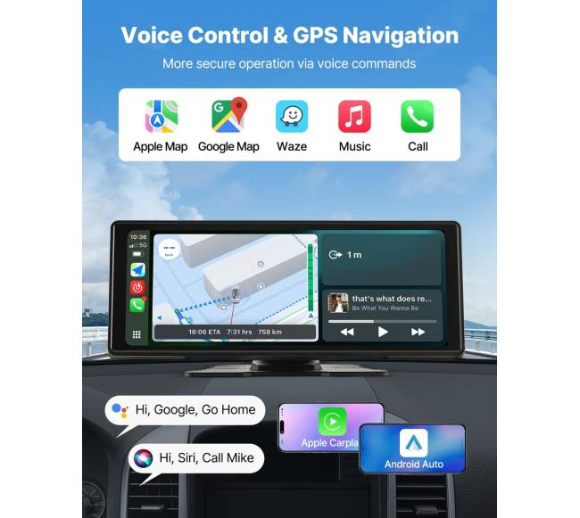 Automobilinė stereo sistema su CarPlay ir Bluetooth2
