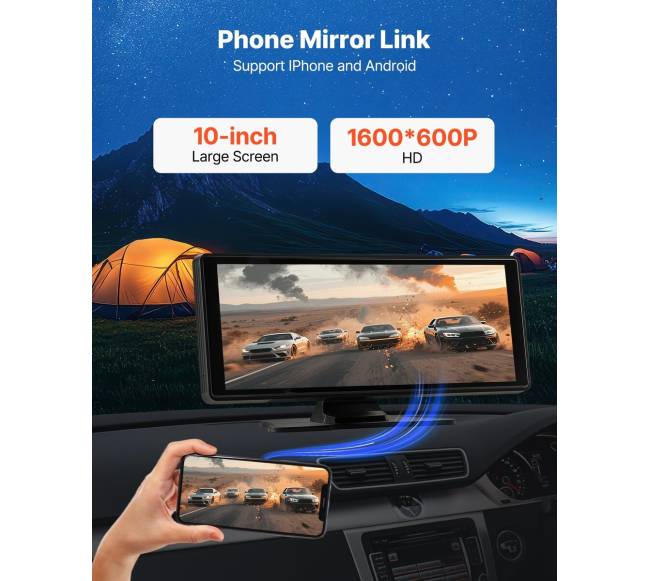 Automobilinė stereo sistema su CarPlay ir Bluetooth4