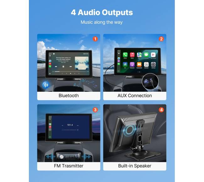 Automobilio radijas su CarPlay ir kamera4