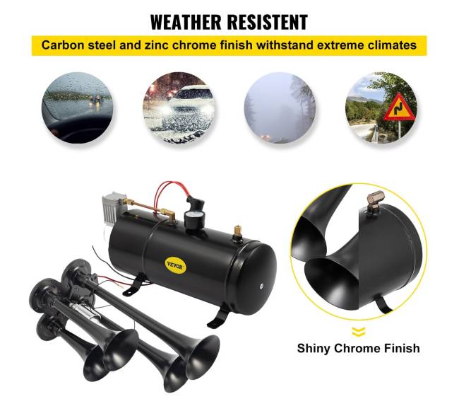 Keturių trimitų oro signalas su kompresoriumi4