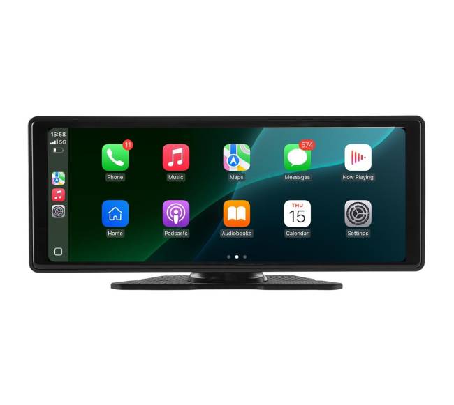 automobilinė „CarPlay“ stereosistema su jutikliniu ekranu0