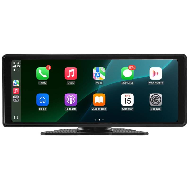 automobilinė „CarPlay“ stereosistema su jutikliniu ekranu0