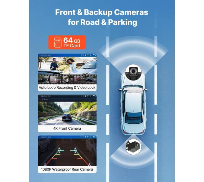 Automobilio stereo radijas su CarPlay ir kamera3