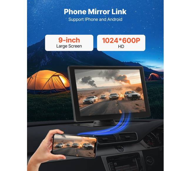 Automobilio stereo radijas su CarPlay ir kamera5