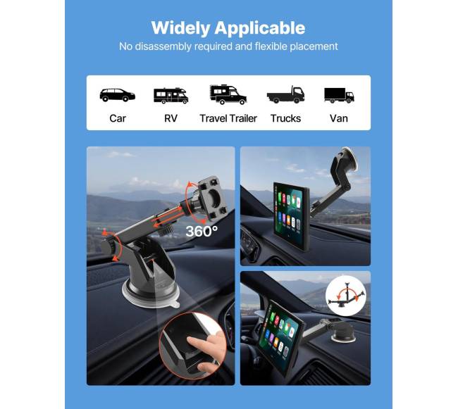 Automobilio stereo radijas su CarPlay ir kamera6