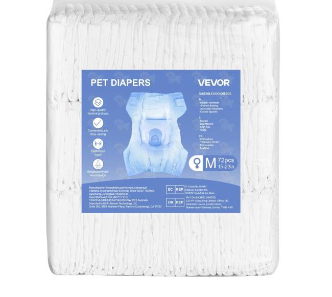 Vienkartinės sauskelnės kalėms M dydžio 144 vnt.10