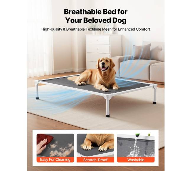 Aukšta lova dideliems šunims su Teksileniniu tinkliuku1