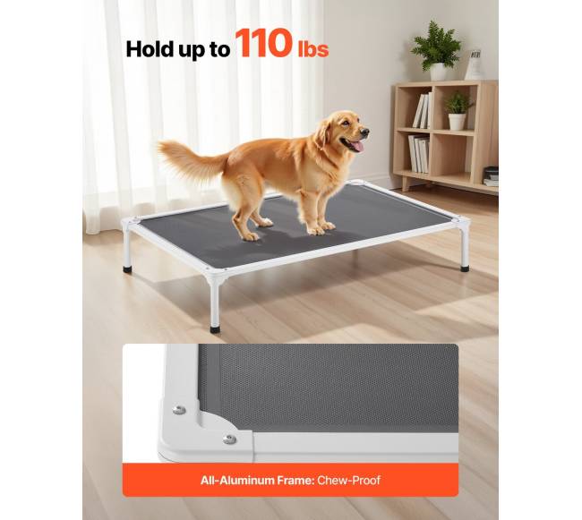 Aukšta lova dideliems šunims su Teksileniniu tinkliuku2