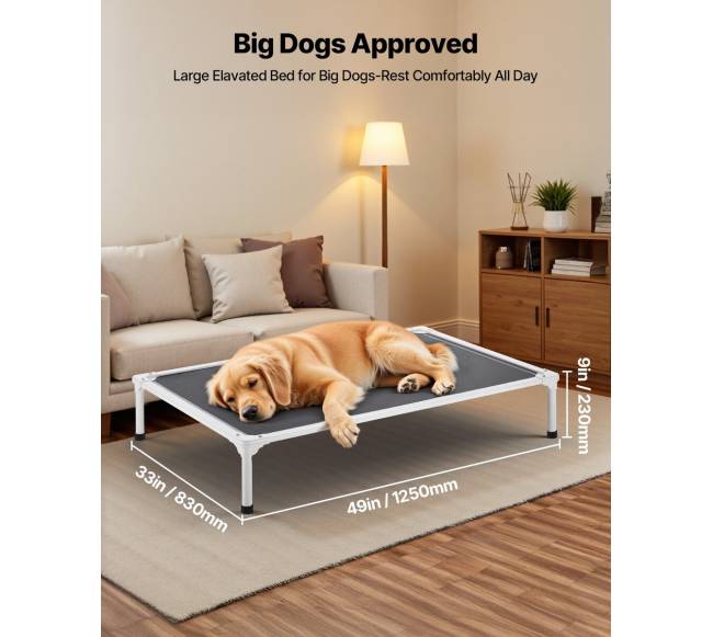 Aukšta lova dideliems šunims su Teksileniniu tinkliuku3