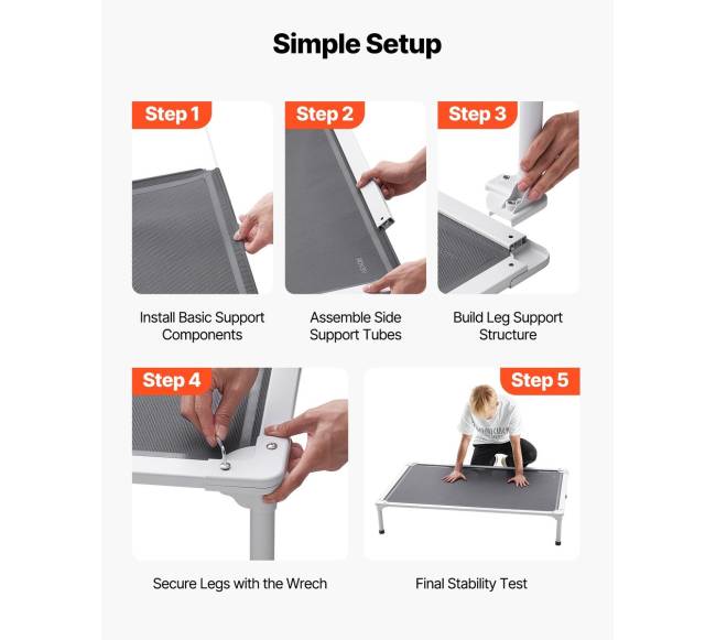 Aukšta lova dideliems šunims su Teksileniniu tinkliuku4