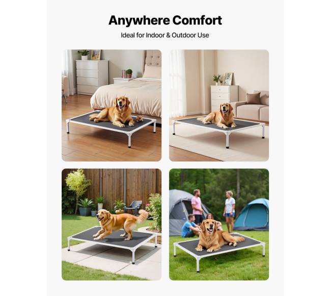 Aukšta lova dideliems šunims su Teksileniniu tinkliuku5