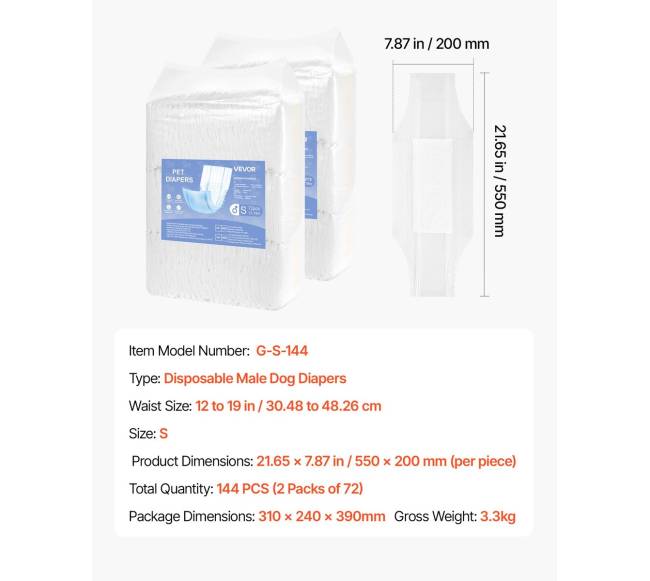 Vienkartinės sugeriančios šunų vystyklės, 144 vnt.6