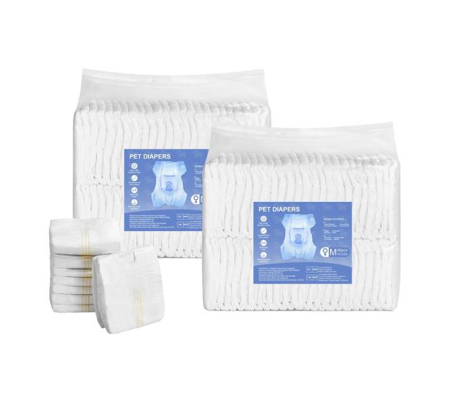 Vienkartinės šunų sauskelnės su super absorbavimu, M dydis, 96 vnt0