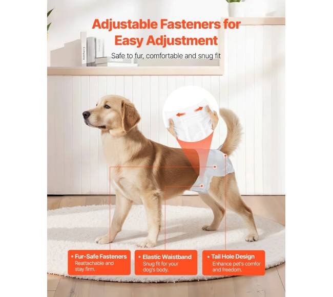 Vienkartinės šunų sauskelnės su super absorbavimu, M dydis, 96 vnt4