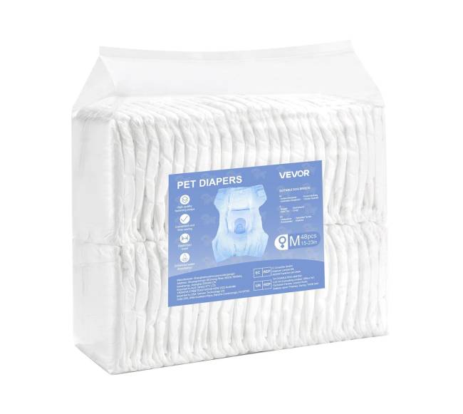 Vienkartinės šunų sauskelnės su super absorbavimu, M dydis, 96 vnt9