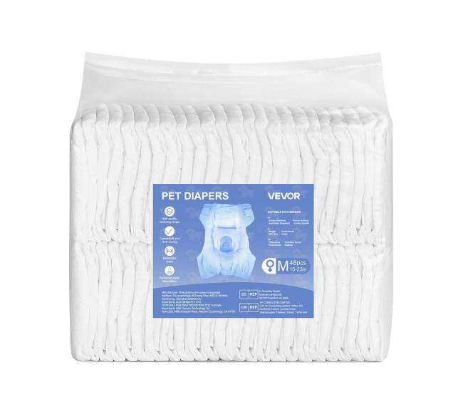 Vienkartinės šunų sauskelnės su super absorbavimu, M dydis, 96 vnt10