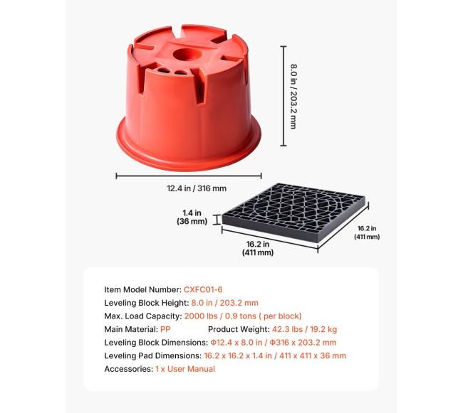 Priekabos lizdo blokai RV lyginimui6