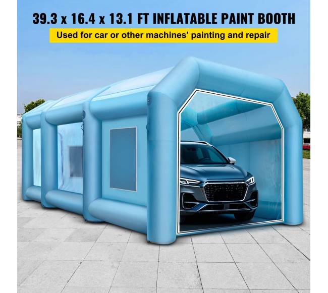 Pripučiamas dažymo paviljonas 12x5x4 m su pūstuvais1