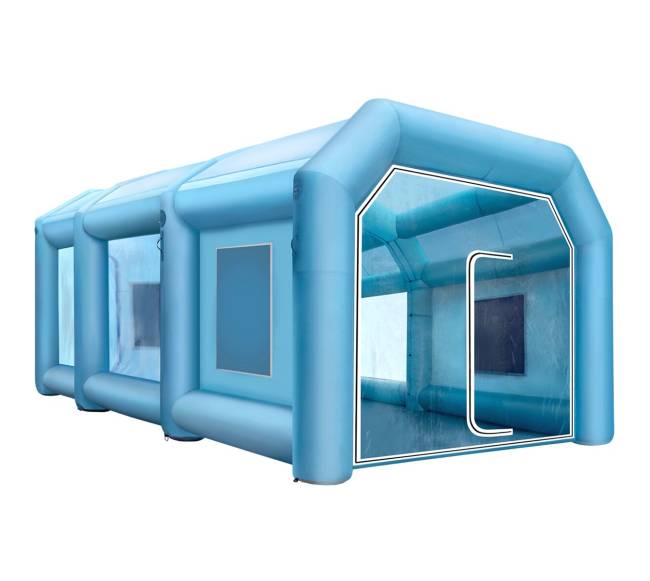 Pripučiamas dažymo paviljonas 12x5x4 m su pūstuvais9