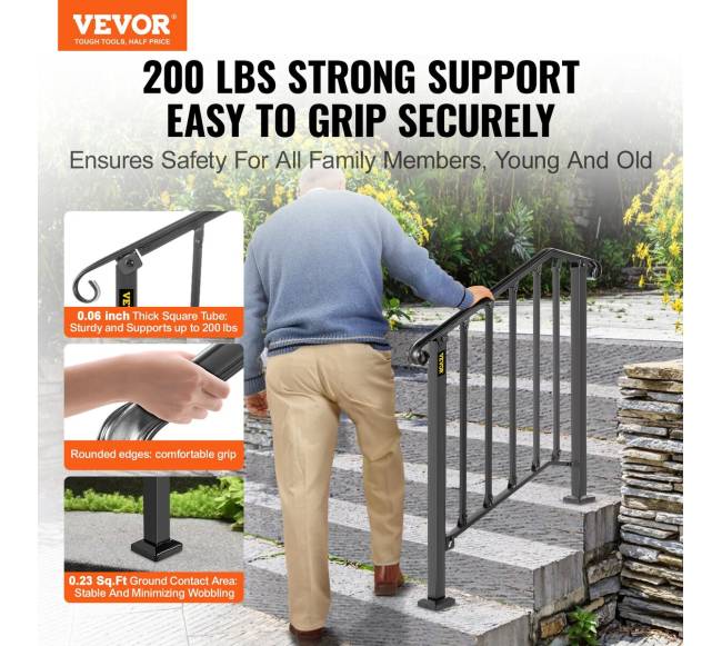 geležinis turėklas su 2 pakopomis1