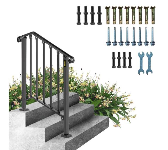 geležinis turėklas su 2 pakopomis8