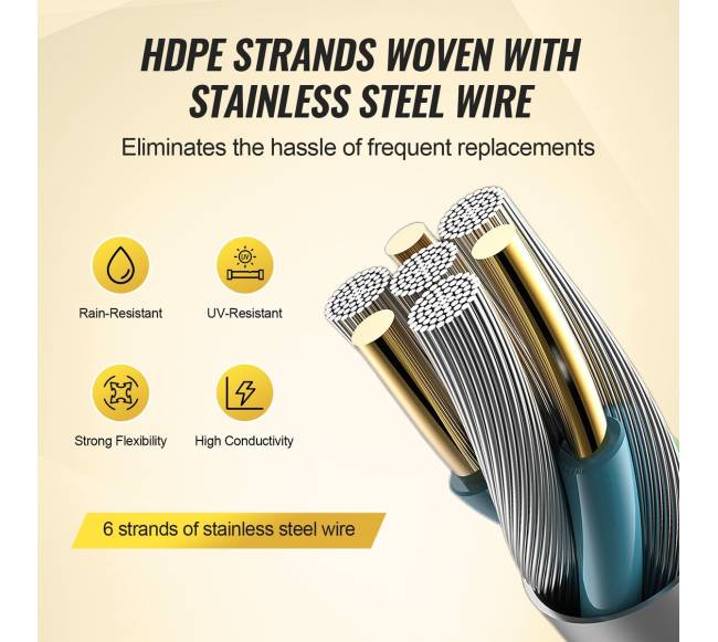 Elektrinė tvoros viela gyvūnams 500 m2