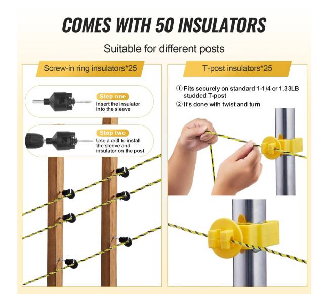 Elektrinė tvoros viela gyvūnams 500 m4
