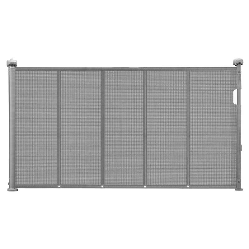 Pilka traukiama apsauginė tvorelė vaikams ir augintiniams0