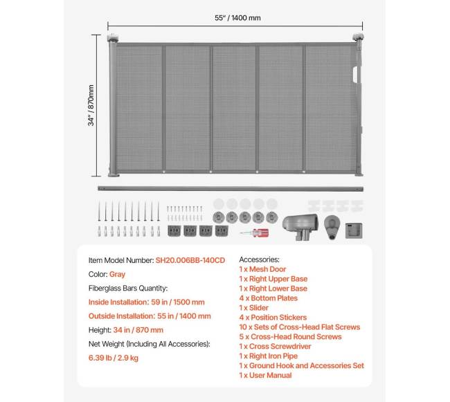 Pilka traukiama apsauginė tvorelė vaikams ir augintiniams6