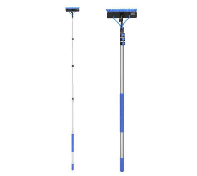 Saulės plokščių valymo vamzdis su teleskopine rankena0