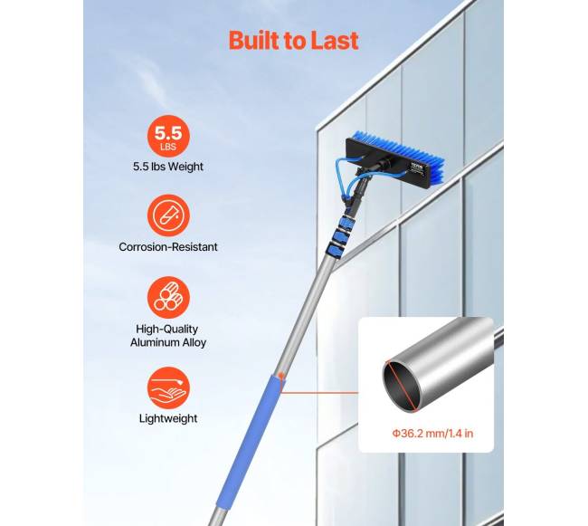 Saulės plokščių valymo vamzdis su teleskopine rankena4