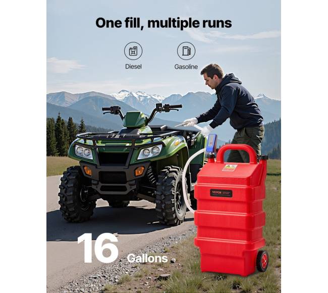 Nešiojama 60 litrų kuro talpykla su elektriniu siurbliu1