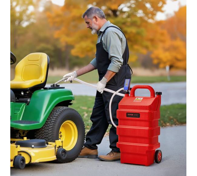 Nešiojama 60 litrų kuro talpykla su elektriniu siurbliu7