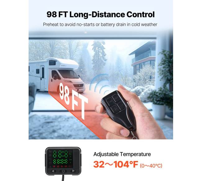 Dyzelinis oro šildytuvas 8 kW, nuotolinio valdymo pultas3