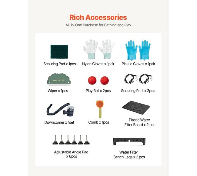 157,5 cm šuns plovimo vonia su laiptais ir filtru5