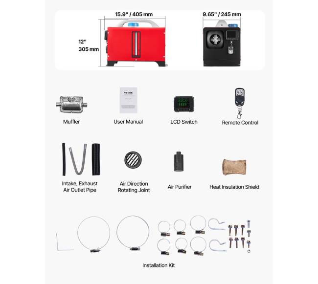 Dyzelinis oro šildytuvas su LCD valdikliu6