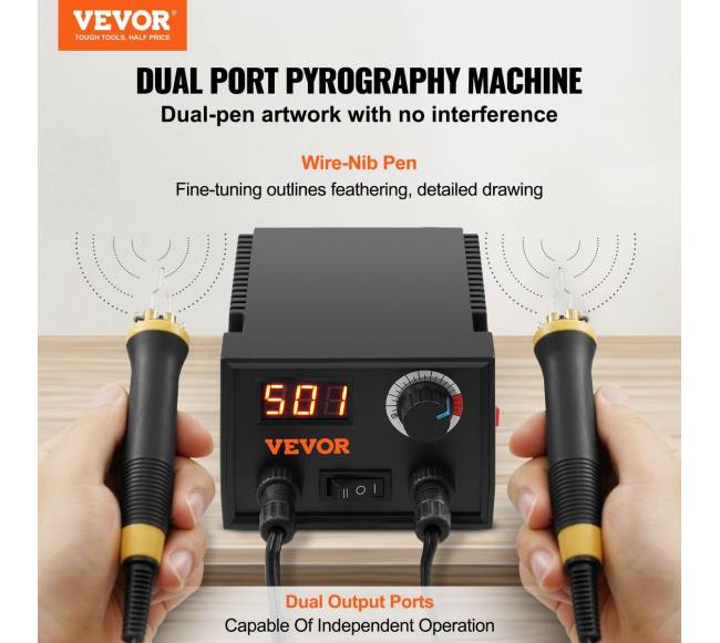 Reguliuojama pirografijos plunksna su 23 antgaliais1